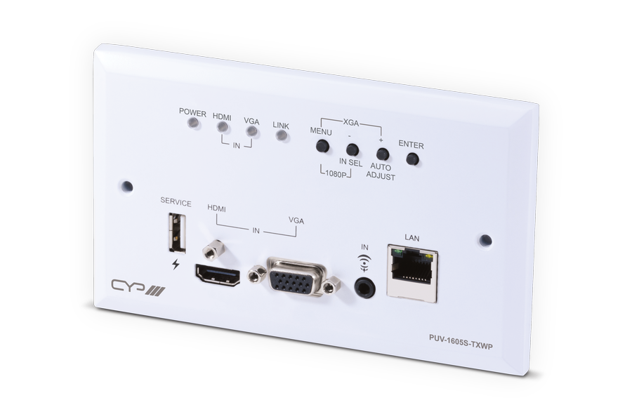CAT Transmitter/ Schalter/ VideoScaler HDMI, VGA/ Aud auf HDBaseT PUV-1605S-TXWP